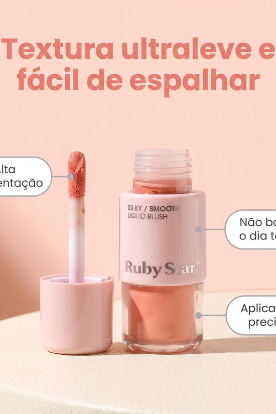 Blush Líquido Ruby Star – Coleção Rosé | 6 Tons Elegantes