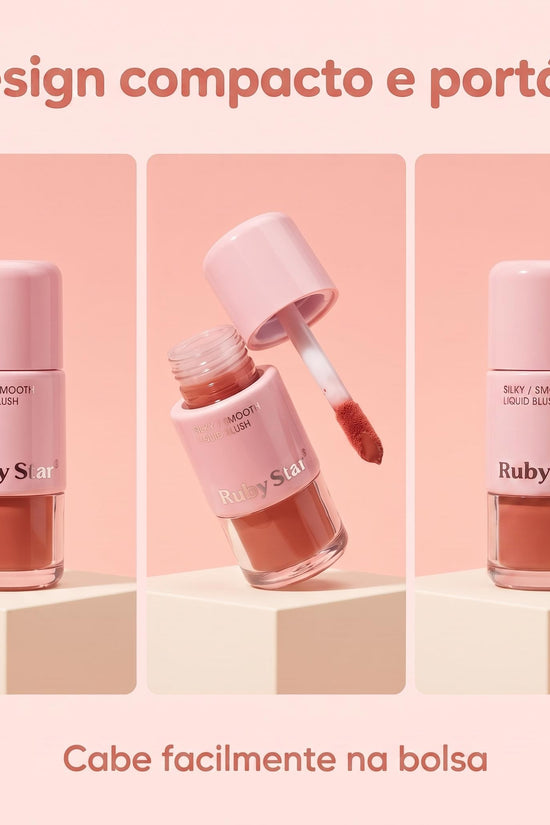 Blush Líquido Ruby Star – Coleção Rosé | 6 Tons Elegantes
