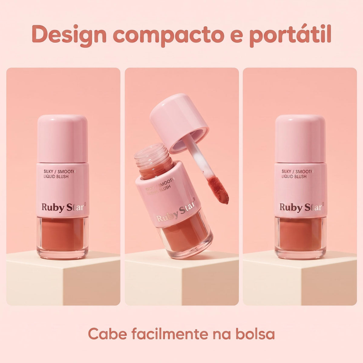 Blush Líquido Ruby Star – Coleção Rosé | 6 Tons Elegantes