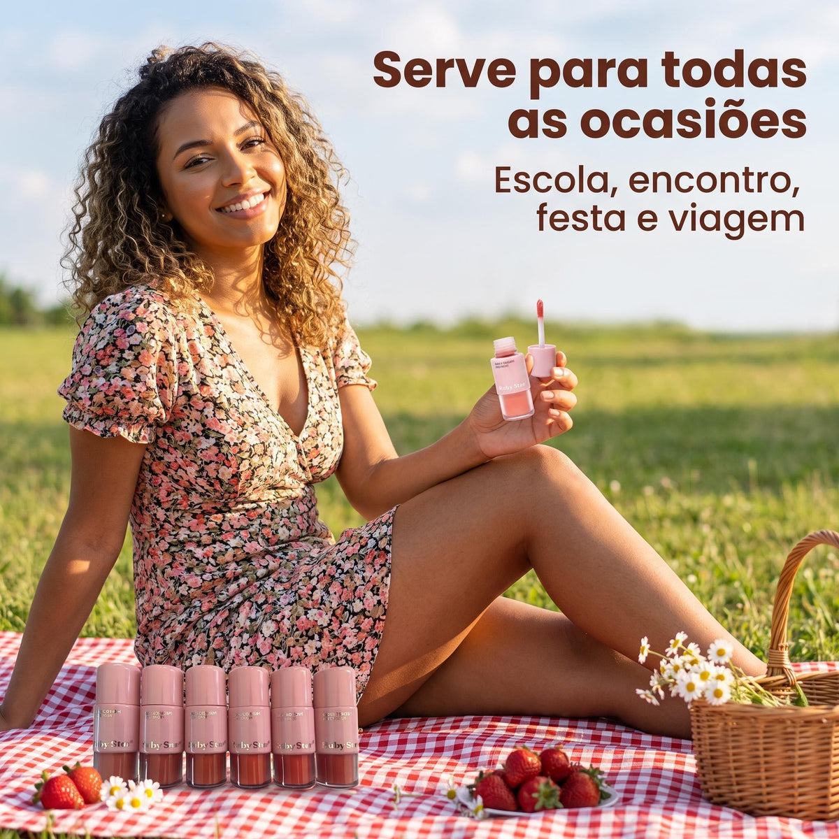 Blush Líquido Ruby Star – Coleção Rosé | 6 Tons Elegantes