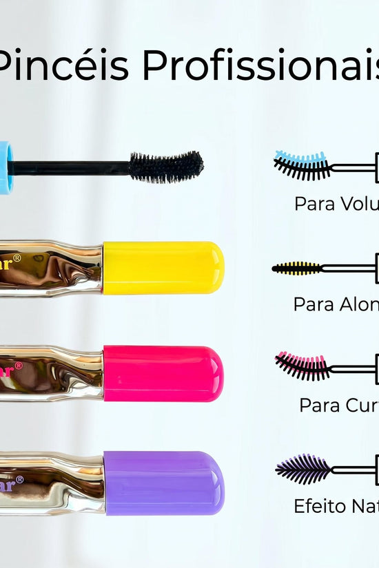 Kit Ruby Star com 4 Máscaras para Cílios – 4 Efeitos | 12 ml Cada