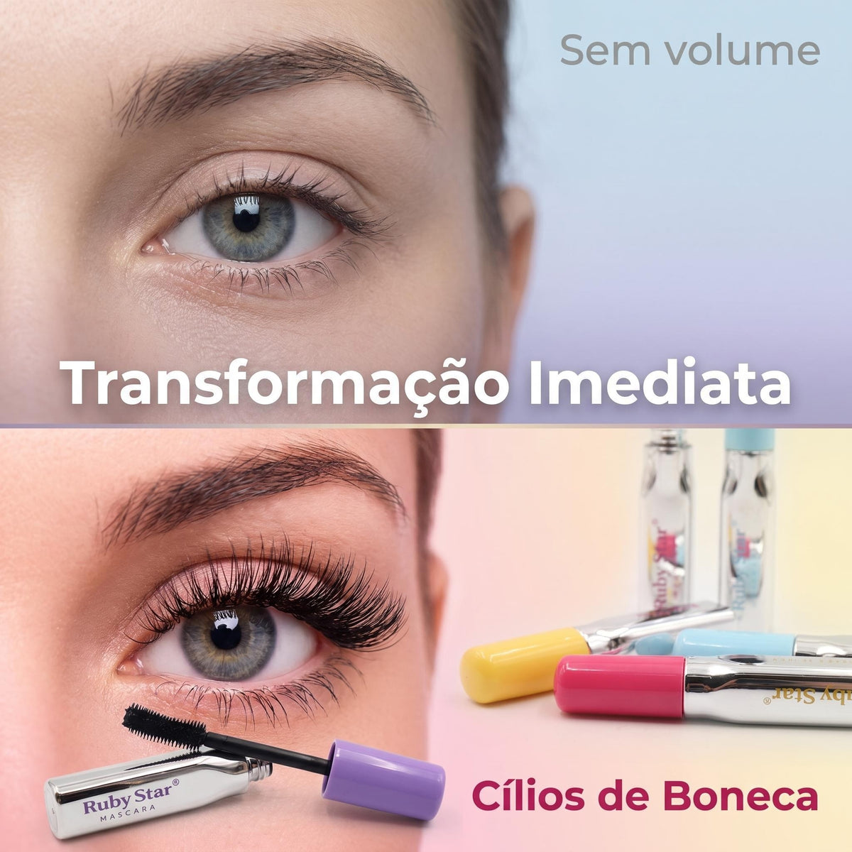 Kit Ruby Star com 4 Máscaras para Cílios – 4 Efeitos | 12 ml Cada