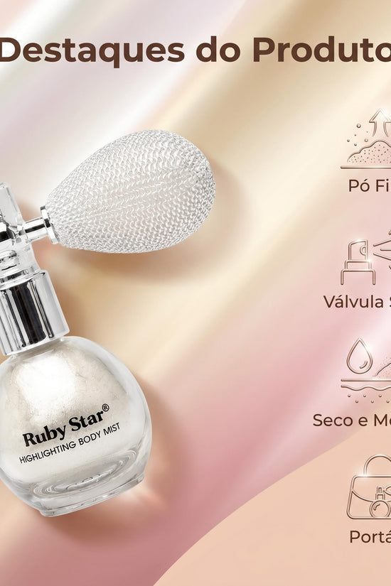 Iluminador Corporal e Facial Ruby Star em Pó | 3 Cores